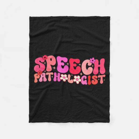 Grappige spraakpatholoog spraaktaaltherapie fleece deken (Voorkant)