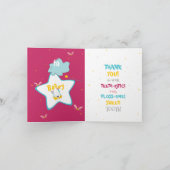 Grappige sprankelende magische tandenfee bedankt kaart (Binnen)