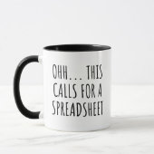 Grappige Spreadsheet Mok Sarcastisch Kantoor Cadea (Links)