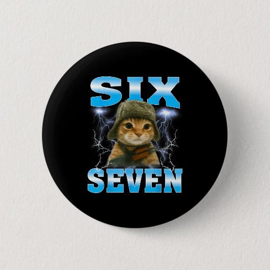 Grappige spreuk 67 Katten Buikpijn Overlevende Kat Ronde Button 5,7 Cm (Voorkant)