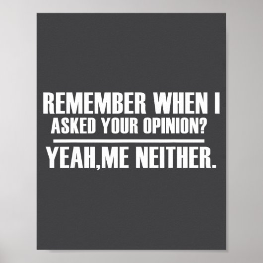 Grappige Spreuk & Grappig met Spreuken Herinne Poster (Voorkant)