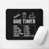 Grappige spreuk Bbq-timer Biergrill Papa Barbecue Muismat (Met muis)