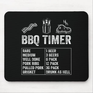 Grappige spreuk Bbq-timer Biergrill Papa Barbecue Muismat