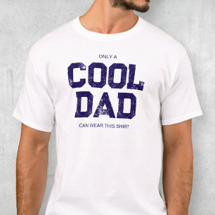 Grappige Spreuk Blauwe Typografie Humor Coole Papa T-shirt