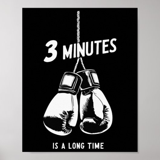 Grappige spreuk Boksen Kickboksen Boksliefhebber B Poster (Voorkant)