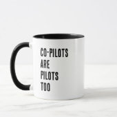 Grappige spreuk Co-piloten zijn ook piloten aangep Mok (Links)