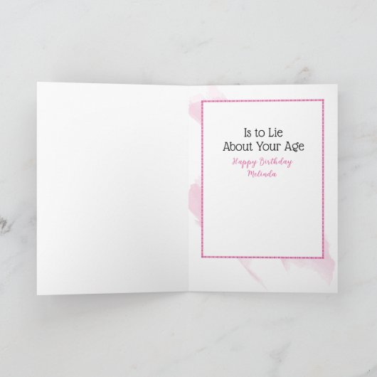 Grappige spreuk Etnische vrouw Vrouwelijke verjaar Kaart (Binnen)