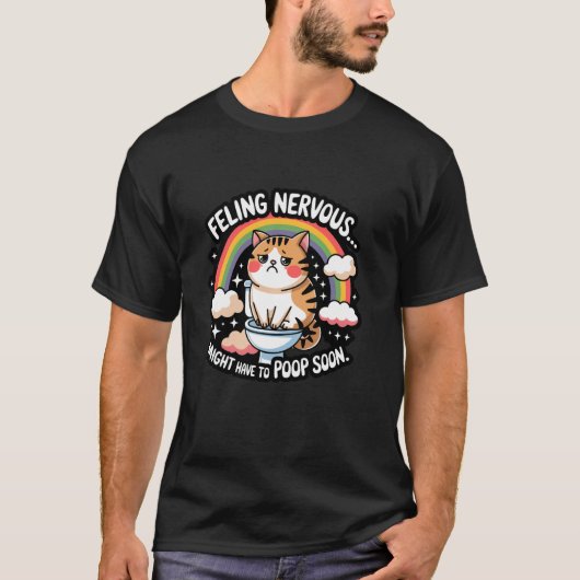 Grappige Spreuk Gevoel Van Nervositeit Moet Mogen T-shirt (Voorkant)