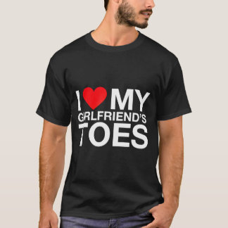 Grappige spreuk hart mijn vriendin tenen sarcastis t-shirt