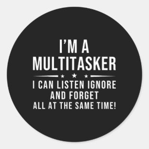 Grappige spreuk humoristische multitask grapige ui ronde sticker