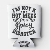 Grappige Spreuk Ik ben geen warboel maar een pitti Blikjeskoeler (Achterkant)