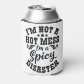 Grappige Spreuk Ik ben geen warboel maar een pitti Blikjeskoeler (Blikje Achterkant)