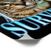 Grappige spreuk Katten Buikpijn Overlevende Kat Me Poster (Hoek)