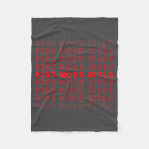 Grappige spreuk Kus meer meisjes Biual Homoseksuee Fleece Deken