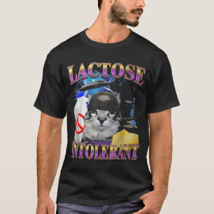 Grappige spreuk lactose intolerant grappige kat me t-shirt