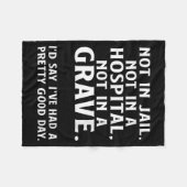 Grappige Spreuk Mannen Grappige Quote Vrouwen Sarc Fleece Deken (Voorkant (Horizontaal))