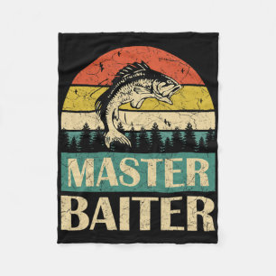 Grappige spreuk-master lokker Vissen Vissers Manne Fleece Deken