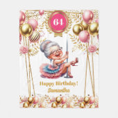 Grappige spreuk oma deken persoonlijk cadeau (Voorkant)