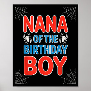 Grappige spreuk oma van de jarige jongen spin them poster