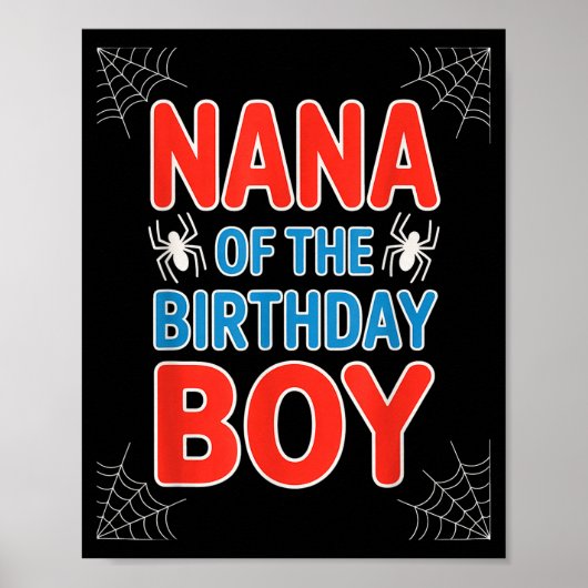 Grappige spreuk oma van de jarige jongen spin them poster (Voorkant)