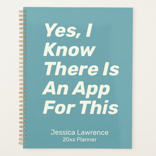 Grappige spreuk over technologie gepersonaliseerd planner (Voorkant)