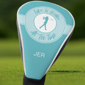 Grappige spreuk Persoonlijke monogram initiaal Tea Golfheadcover