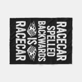 Grappige spreuk Racecar achterstevoren gespeld Rac Fleece Deken (Voorkant (Horizontaal))