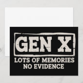 Grappige Spreuk Sarcasme Gen X Veel Herinneringen Kaart (Voorkant / Achterkant)