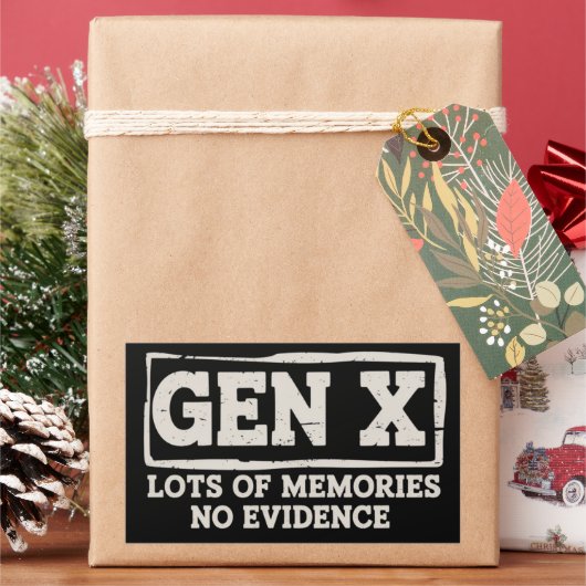 Grappige Spreuk Sarcasme Gen X Veel Herinneringen  Rechthoekige Sticker (Feestdagen)