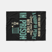 Grappige Spreuk Sarcasme Introvert Sarcasme Grap Fleece Deken (Voorkant (Horizontaal))
