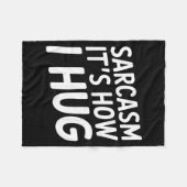 Grappige Spreuk Sarcasme Typografie _ Humor Quote Fleece Deken (Voorkant (Horizontaal))