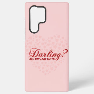 grappige spreuk Schatje, zie ik er niet druk uit m Samsung Galaxy Hoesje