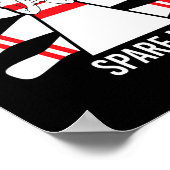 Grappige spreuk Spaar me Bowling Bowler Poster (Hoek)