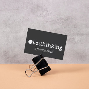 Grappige Spreuk Specialist in Overdenken Visitekaartje