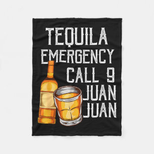 Grappige Spreuk Tequila Noodoproep Juan Feestgrap Fleece Deken