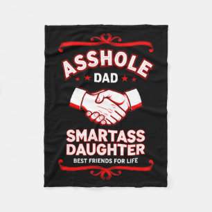 Grappige spreuk vader slimme dochter vrienden fleece deken