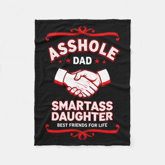Grappige spreuk vader slimme dochter vrienden  fleece deken (Voorkant)