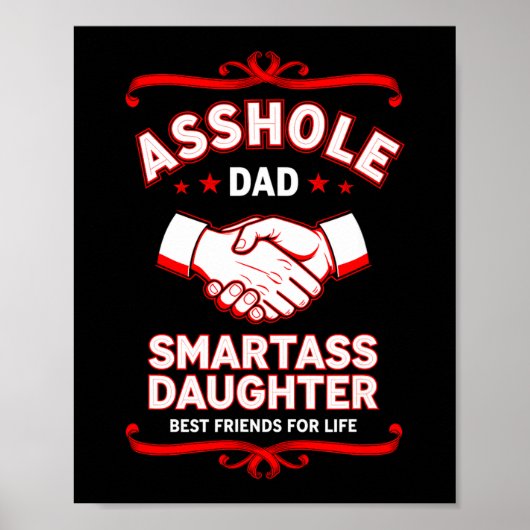 Grappige spreuk vader slimme dochter vrienden poster (Voorkant)