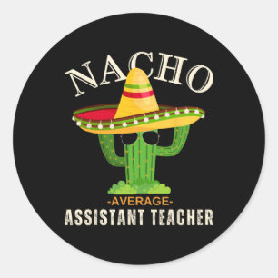 Grappige spreuk vintage nacho gemiddelde instant l ronde sticker
