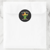 Grappige spreuk vintage nacho gemiddelde naleving  ronde sticker (Tas)