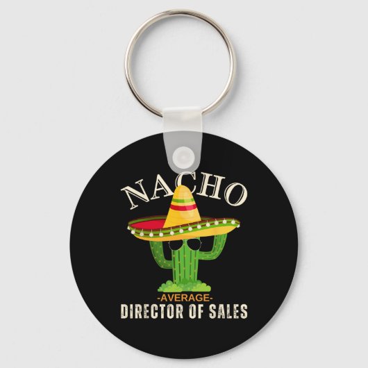 Grappige spreuk vintage nacho gemiddelde regisseur sleutelhanger (Voorkant)