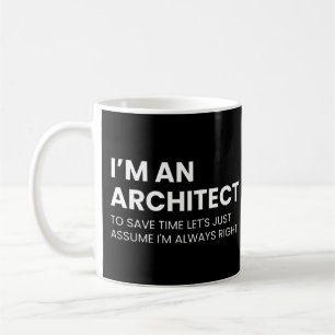 Grappige spreuk voor architecten koffiemok