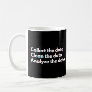 Grappige spreuk voor data-analist over datawerk koffiemok