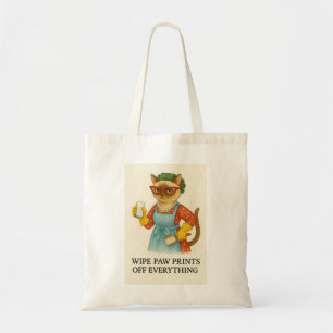 Grappige spreuk voor kattenliefhebbers over takenl tote bag