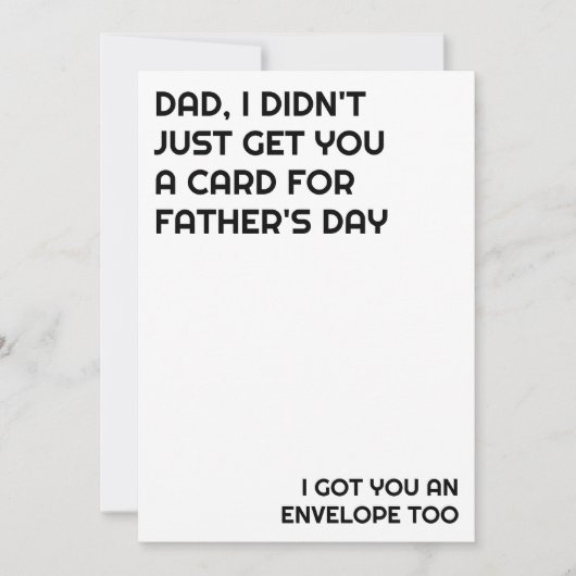 Grappige spreuk voor kinderen Vaderdag Vader Maand Feestdagenkaart (Voorkant)