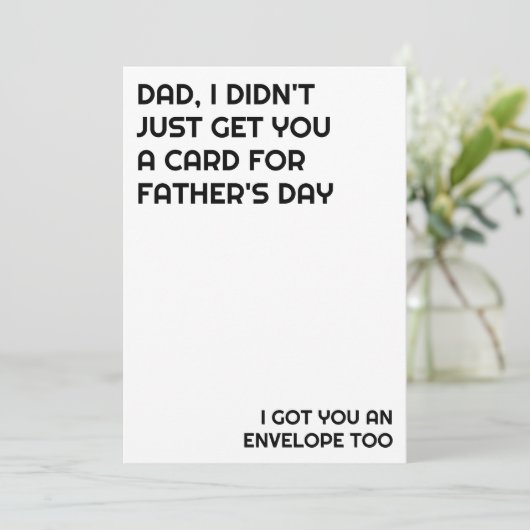 Grappige spreuk voor kinderen Vaderdag Vader Maand Feestdagenkaart (Staand voorkant)