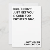 Grappige spreuk voor kinderen Vaderdag vadermaand Feestdagenkaart (Voorkant)