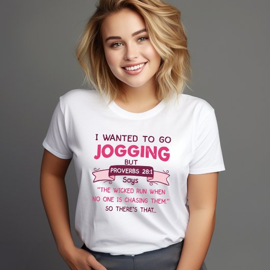 Grappige Spreuken 28:1 Jogging Shirt – Christelijk