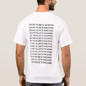 Grappige Spreuken Heren T-shirt (Achterkant)