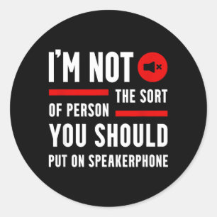 Grappige Spreuken Quotes Telefoon Grafisch Sarcasm Ronde Sticker